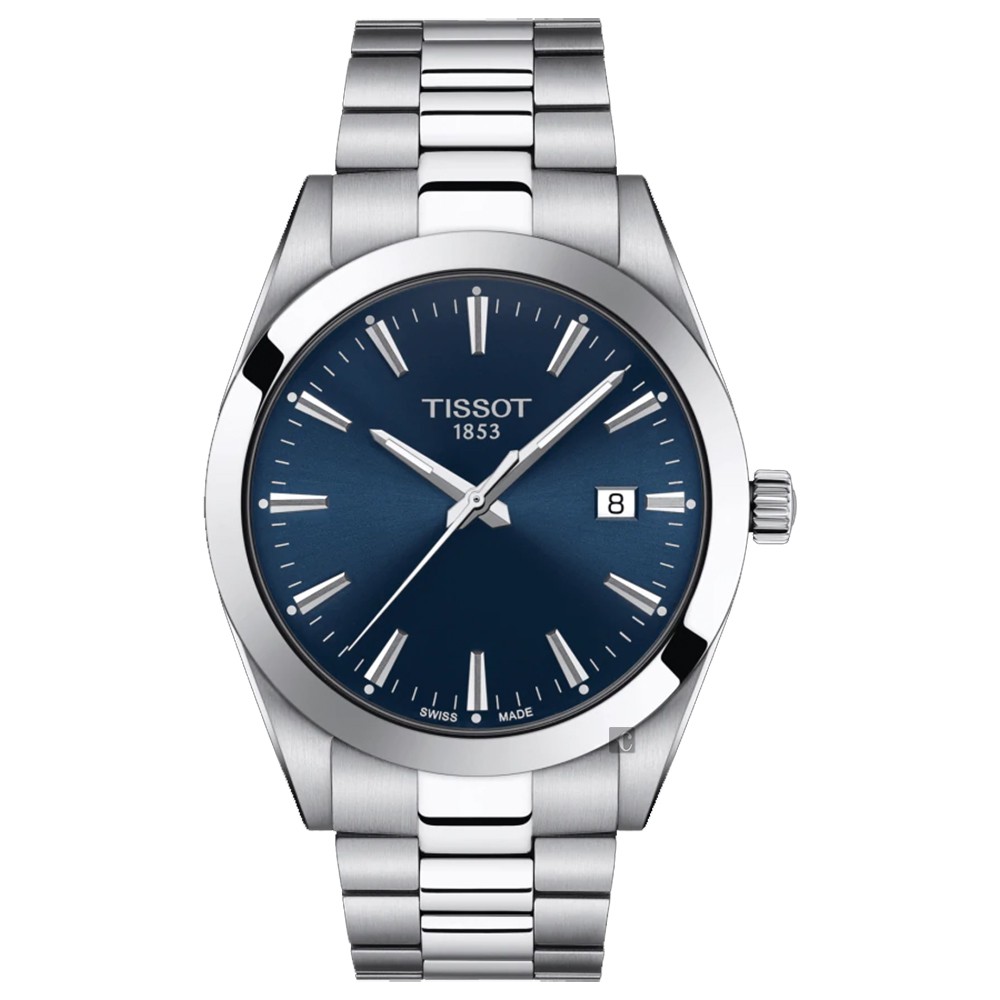 TISSOT 天梭Gentleman 紳士石英手錶-藍/40mm T1274101104100, , large