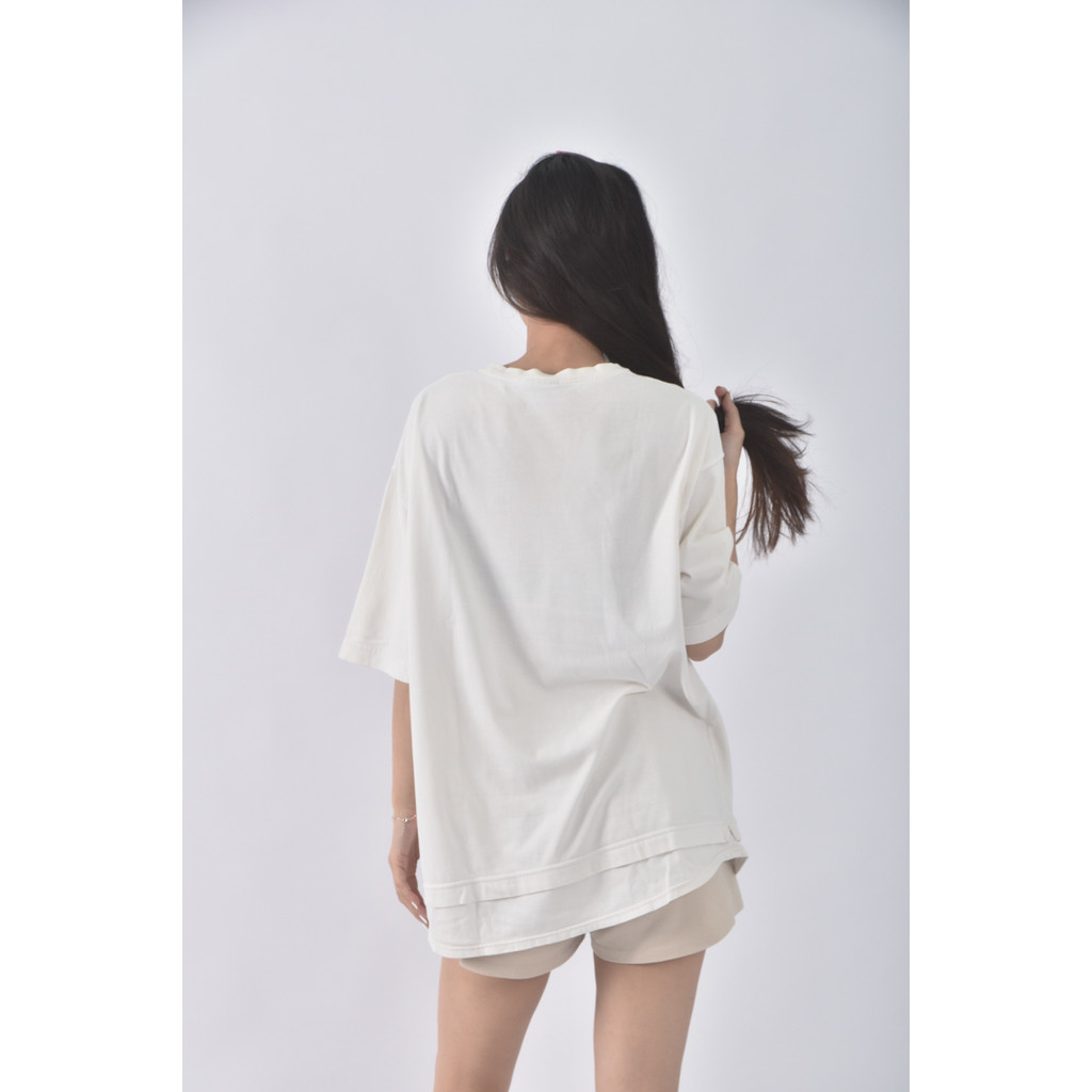 (M) scolar parity棉質純棉白色短袖上衣二手衣, , large