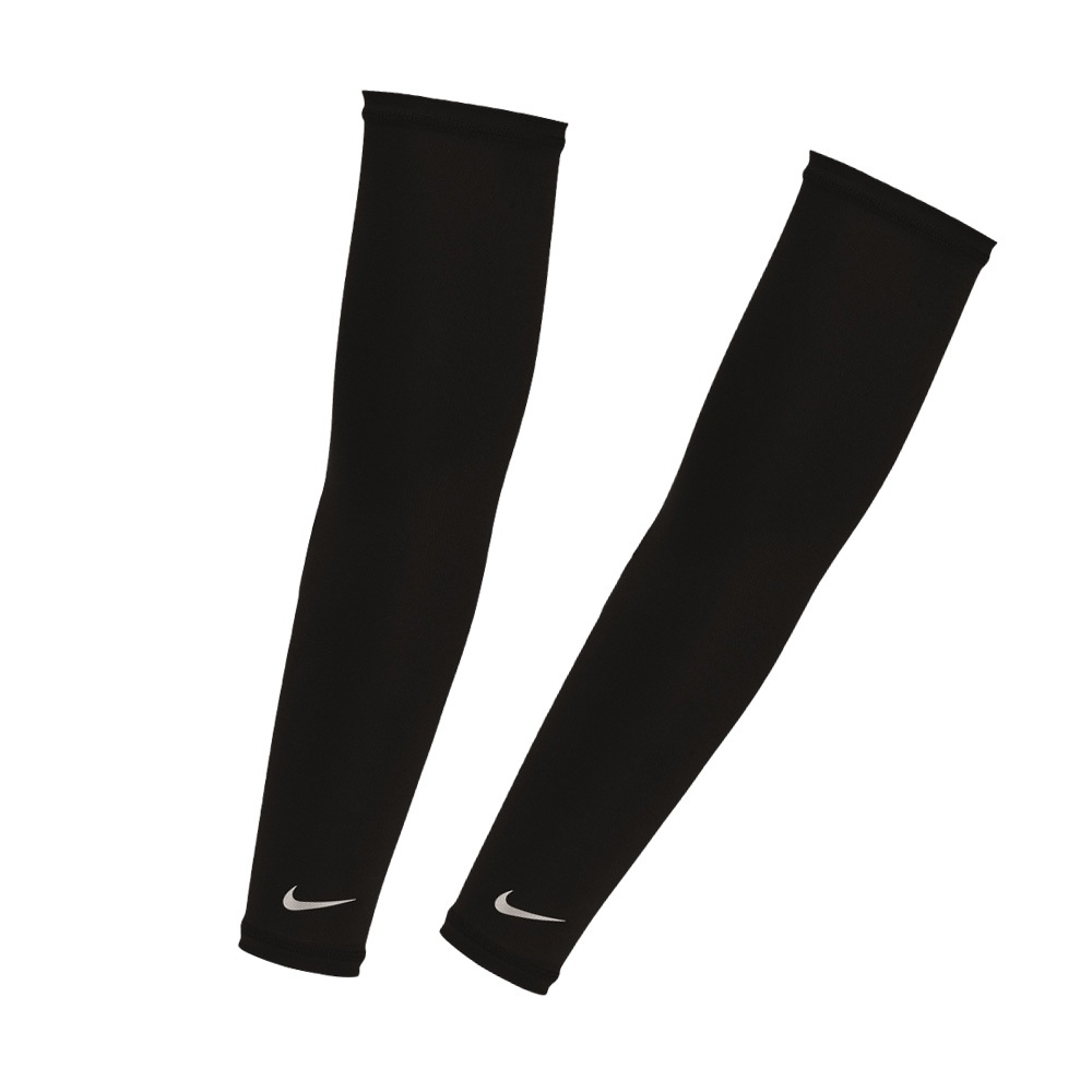 NIKE 輕量跑步臂套2.0 護臂套 袖套 路跑 戶外運動 素色 簡約 防曬 反光 吸濕 排汗 快乾 透氣 黑 白 亮綠, , large