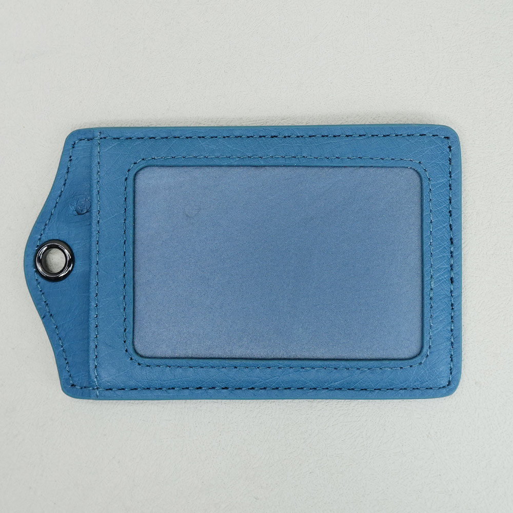 【M2nd】柯蜜頓鴕鳥皮通勤組輕薄長夾/證件套(土耳其藍-T65AT07A), , large