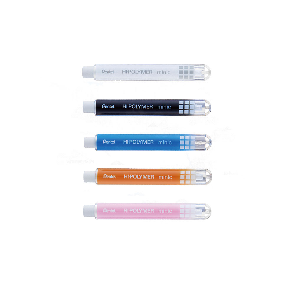 【Pentel 飛龍】HI-POLYMER minic自動塑膠擦 /支 ZE82 - 黑色, , large