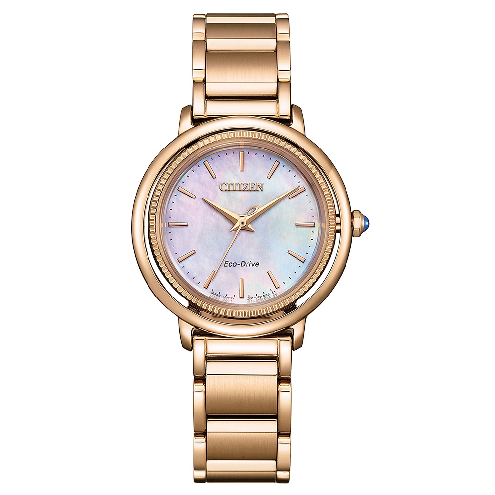 CITIZEN 星辰 L系列 Hebe田馥甄廣告款 珍珠貝光動能女錶 EM1103-86Y, , large
