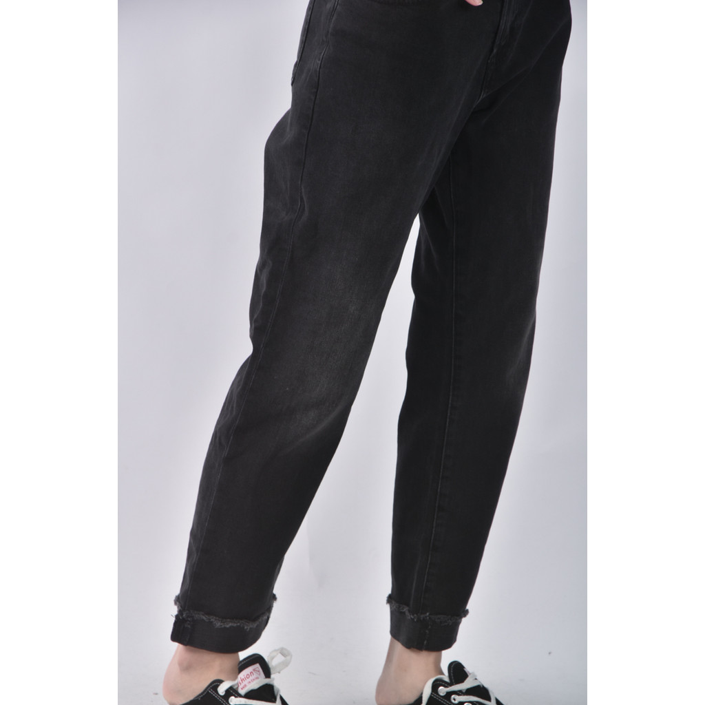 (M) gap丹寧牛仔棉質黑色長褲二手衣, , large