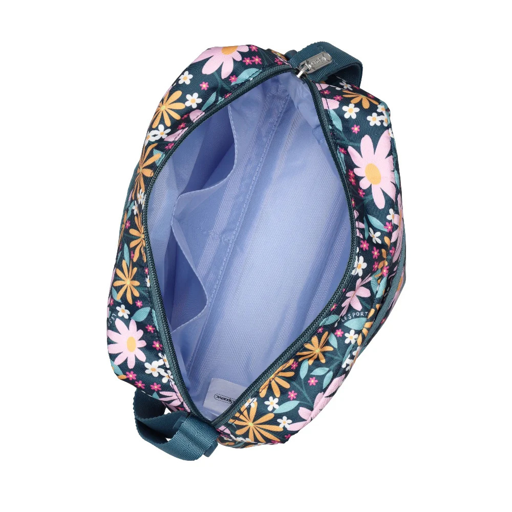 Lesportsac Daniella Crossbody 拉鍊斜背包 側背包 通勤隨身包 送禮 禮物 推薦 女包(復古雛菊), , large