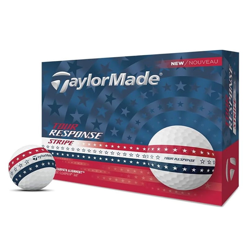 TaylorMade Tour Response Stripe Golf Balls｜USA 2025 Edition｜12 Pack, , large