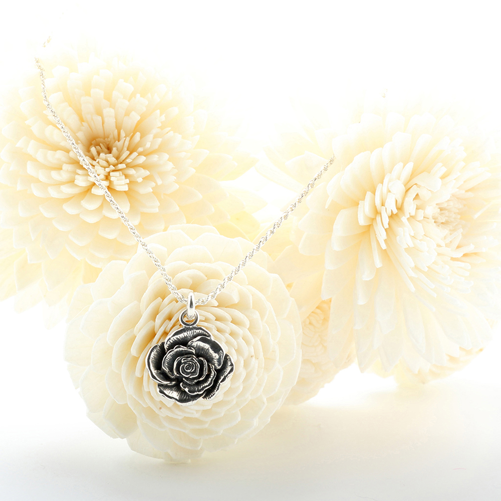 La little prince Rose s925 sterling silver necklace Valentine Day gift, , large