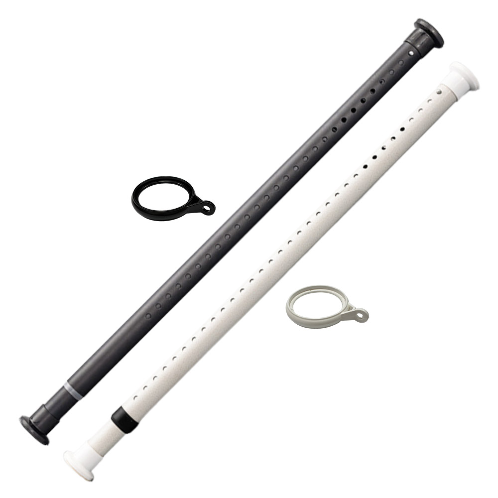 No-drill telescopic pole - matte black - 0.7-1.1 meters (includes 15 lifting rings), , large