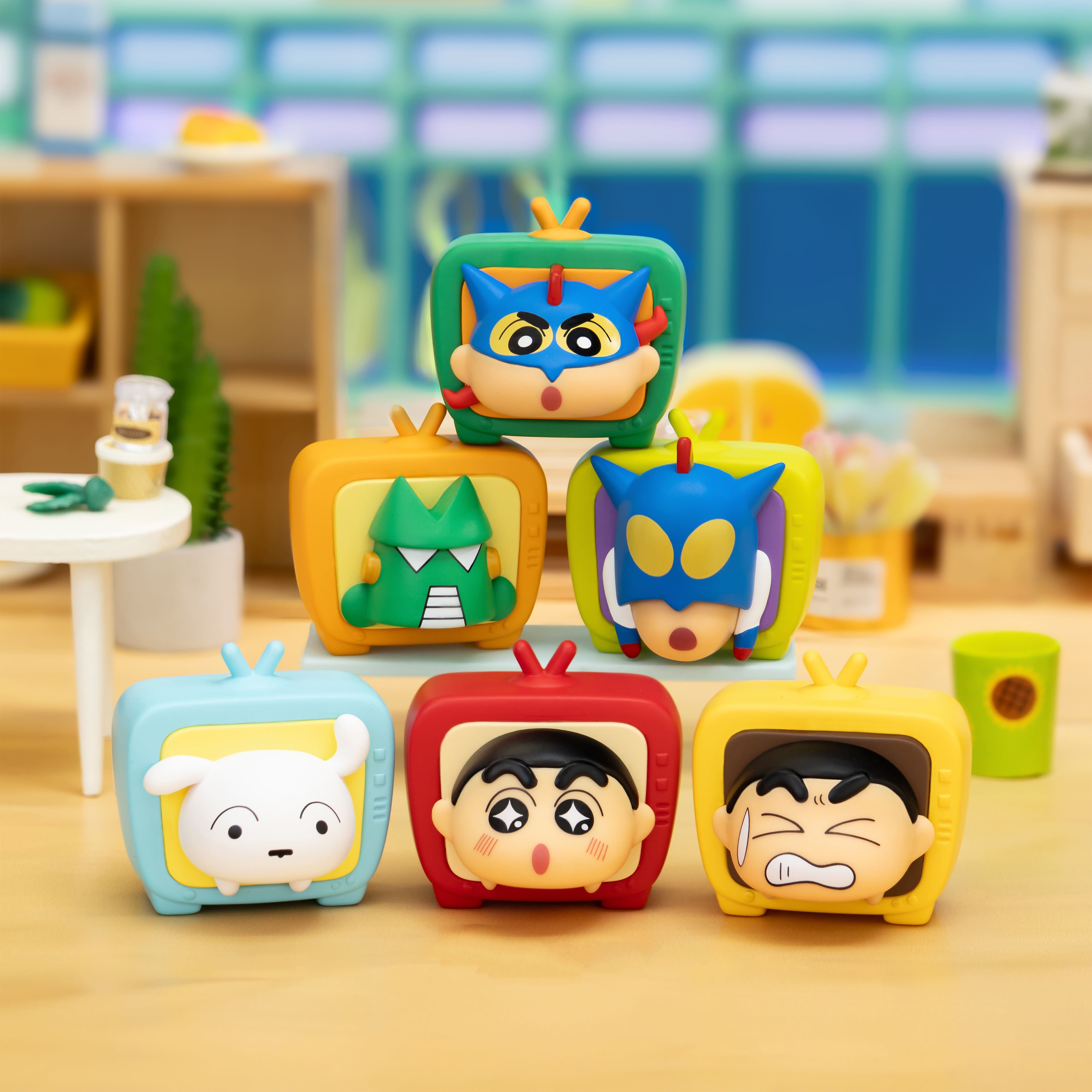 【際洋文化】蠟筆小新電視機疊疊樂冰箱貼盲盒, , large