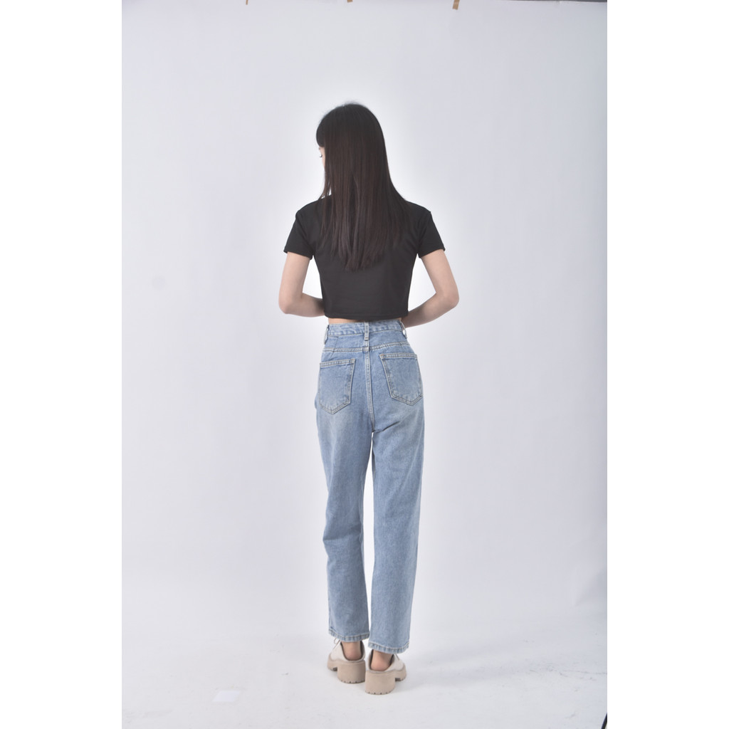 (M) miss jeans高腰丹寧牛仔藍色長褲二手衣, , large