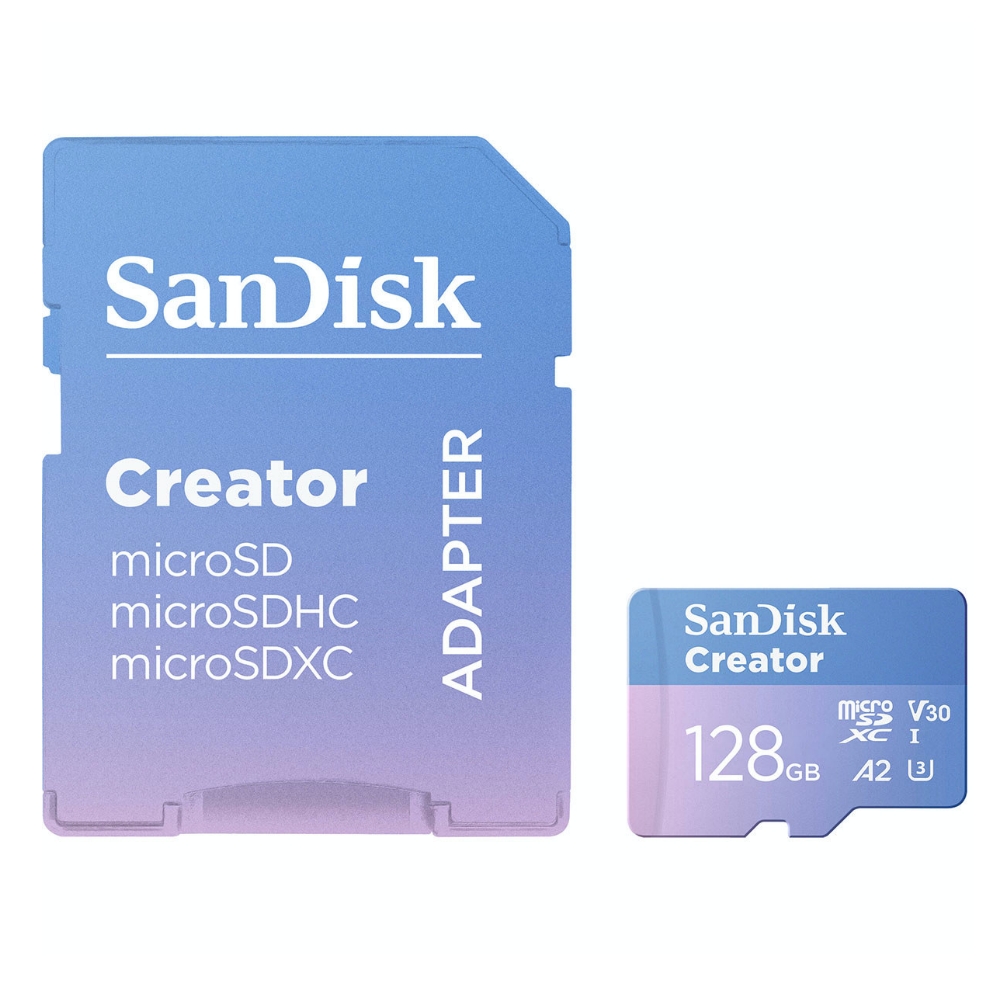 SanDisk Creator 128G UHS-I U3 A2 V30 microSDXC, , large