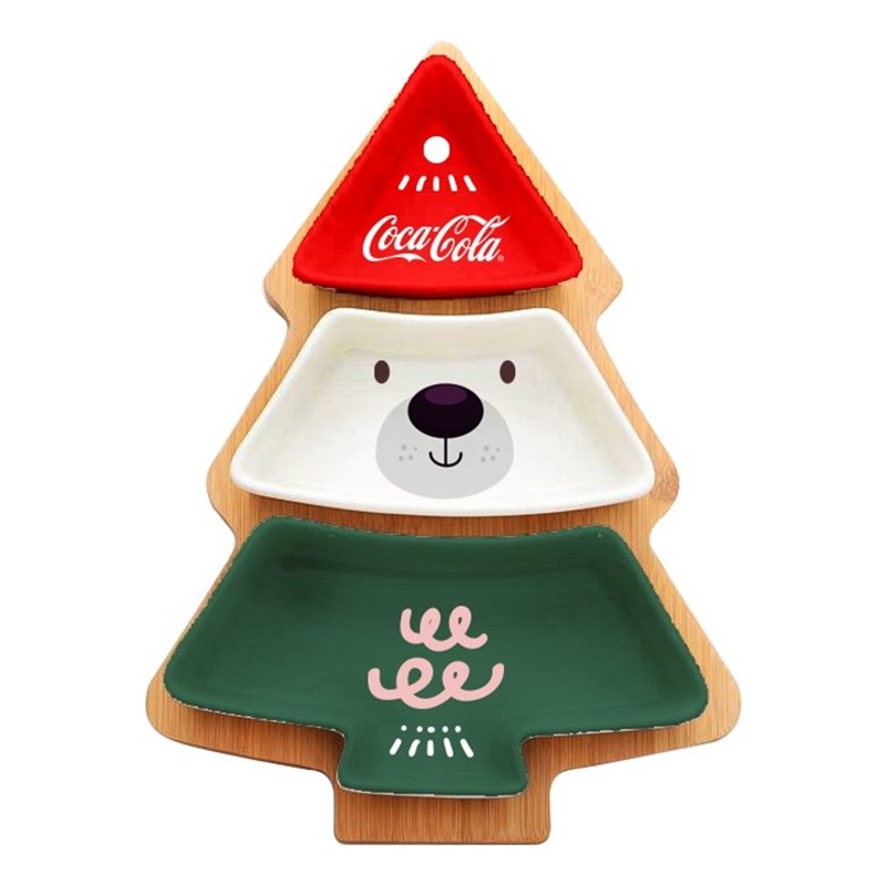 Coca-Cola Xmas Style Plate Gift Box, , large