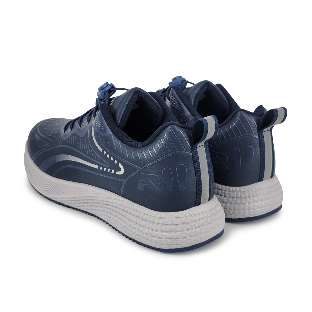 ROAD EASY 磁能健康男鞋 男運動鞋 男鞋 休閒鞋 健走鞋 寬楦 高腳背 反光 穴位按摩 血液循環 黑金 深藍, , large