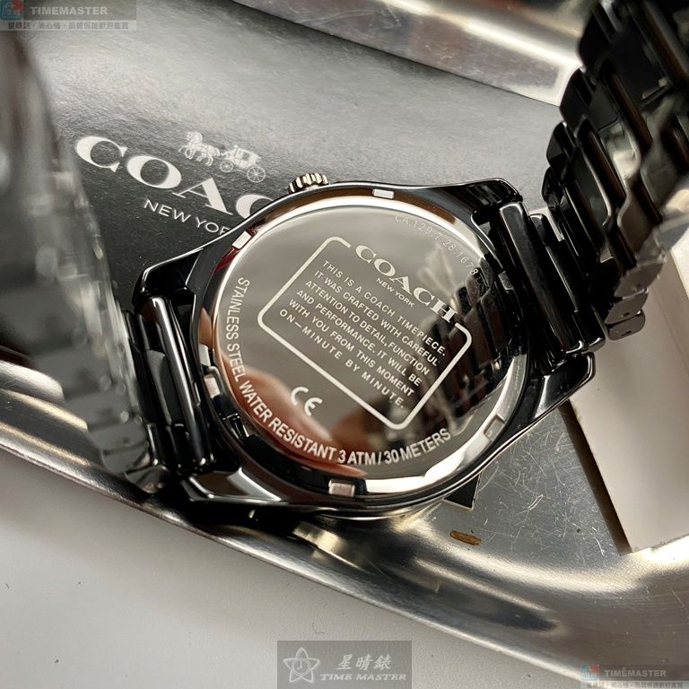 [星晴錶業]COACH手錶,36mm,CH00103黑色錶面黑錶殼深黑色陶瓷錶帶款, , large