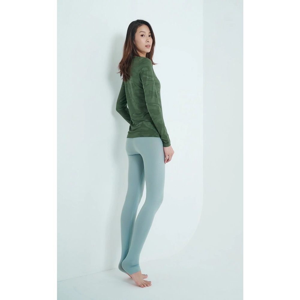YOGA FLOW Ula Tshirt - 長袖圓領罩衫 - 迷彩綠 Moss Green, , large