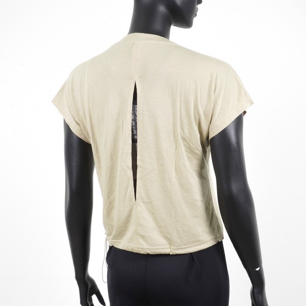 Adidas Tee W 女 短袖 上衣 T恤 亞洲版 運動 休閒 寬鬆 後背鏤空 淺褐 [GP9750], , large