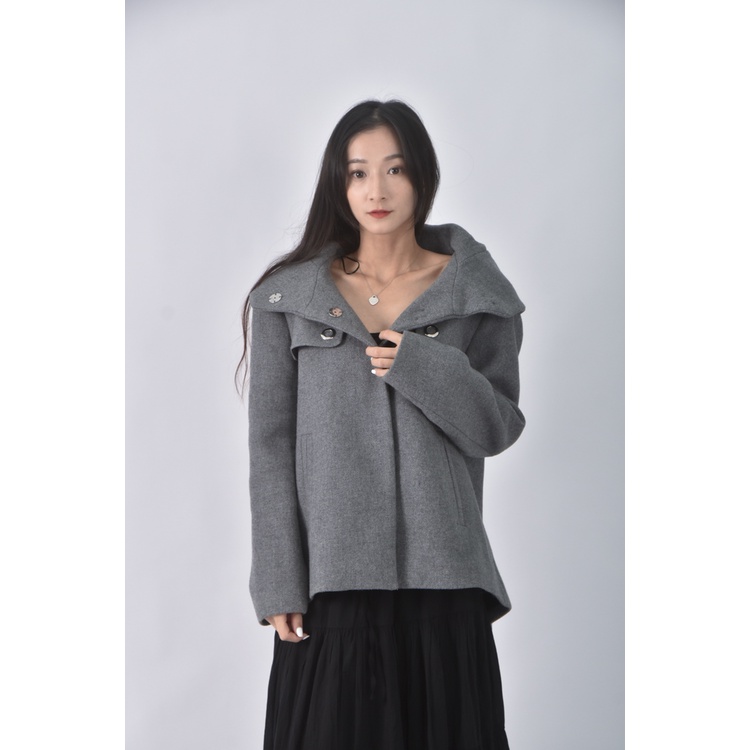 (M) zara質感羊毛灰色外套二手衣, , large