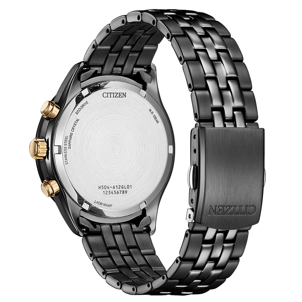 CITIZEN 星辰 亞洲限定款 森林綠 光動能三眼計時手錶-42mm AT2576-50X, , large