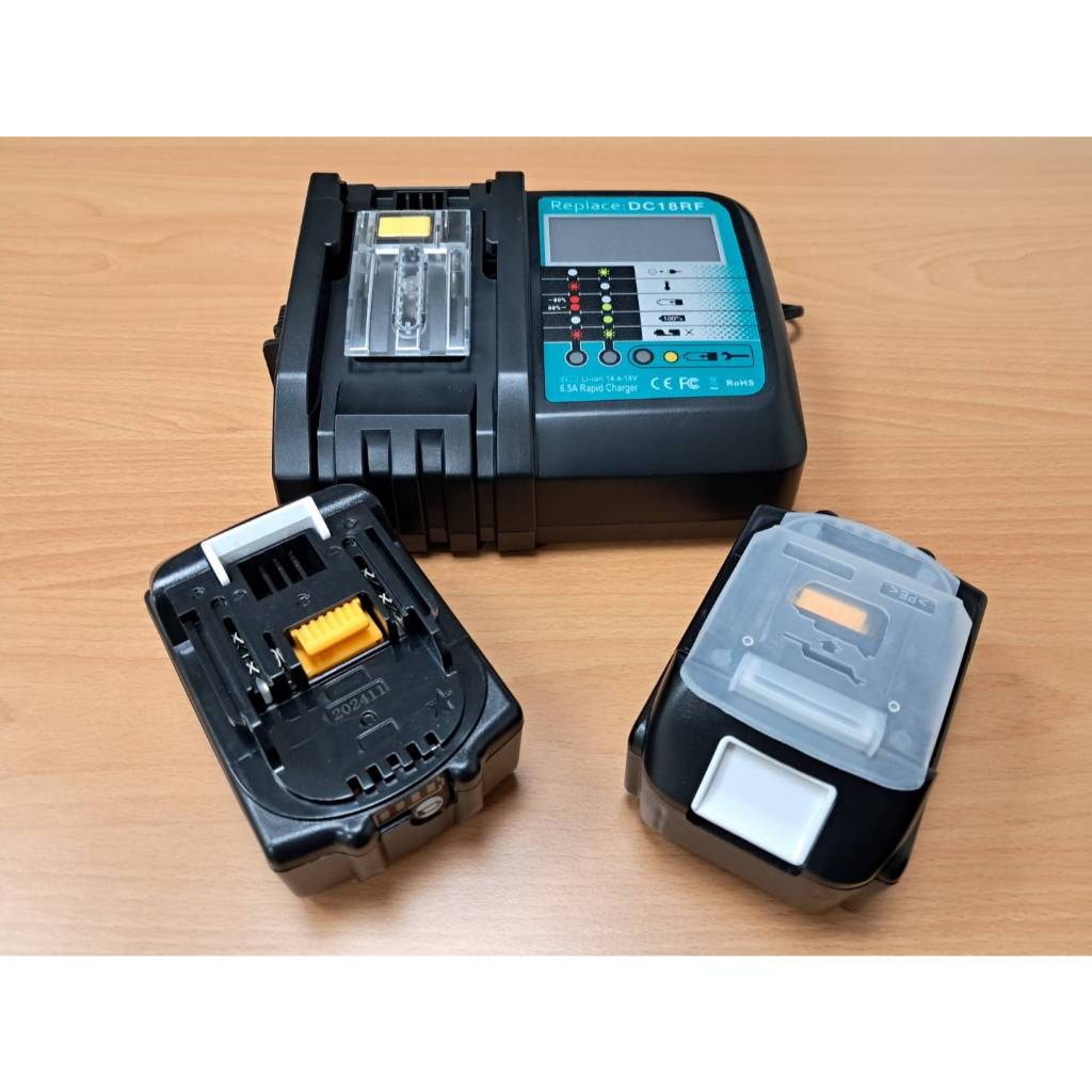 WIN五金 FKS BOST 通用牧田晶片款18V電動工具用 4.0/6.0電池組(兩電一充) 非牧田原廠 液晶螢幕充電, , large