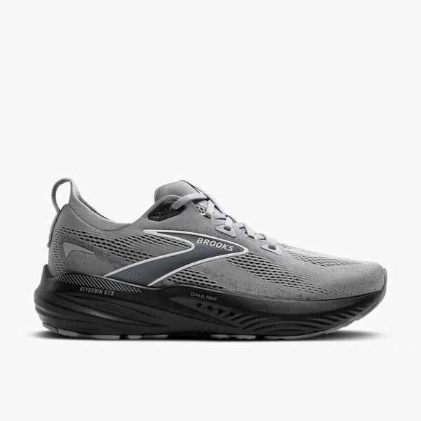 Brooks Glycerin Gts 22 男 慢跑鞋 超寬楦 彈力 支撐 緩震 灰 黑 [1104464E078]