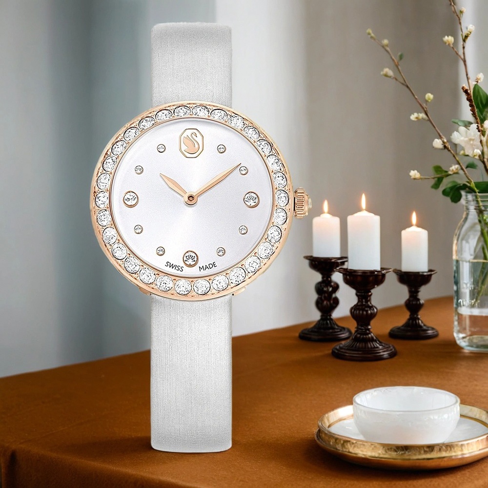 SWAROVSKI 施華洛世奇 Matrix Tennis 水晶錶圈手錶 女錶-30mm 送禮推薦 5710105, , large
