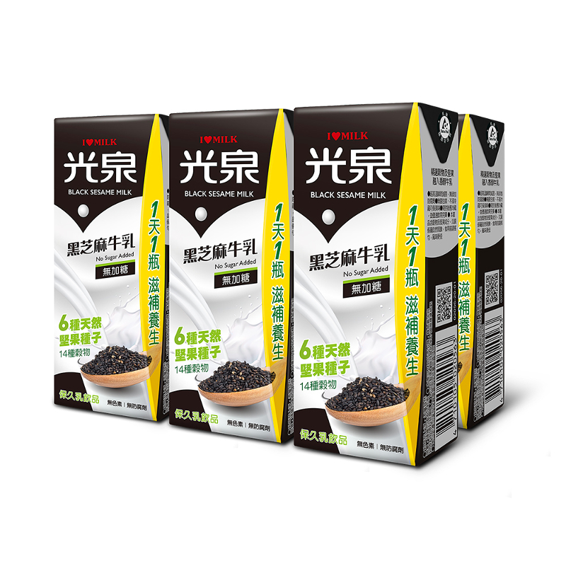 光泉黑芝麻牛乳200ml, , large