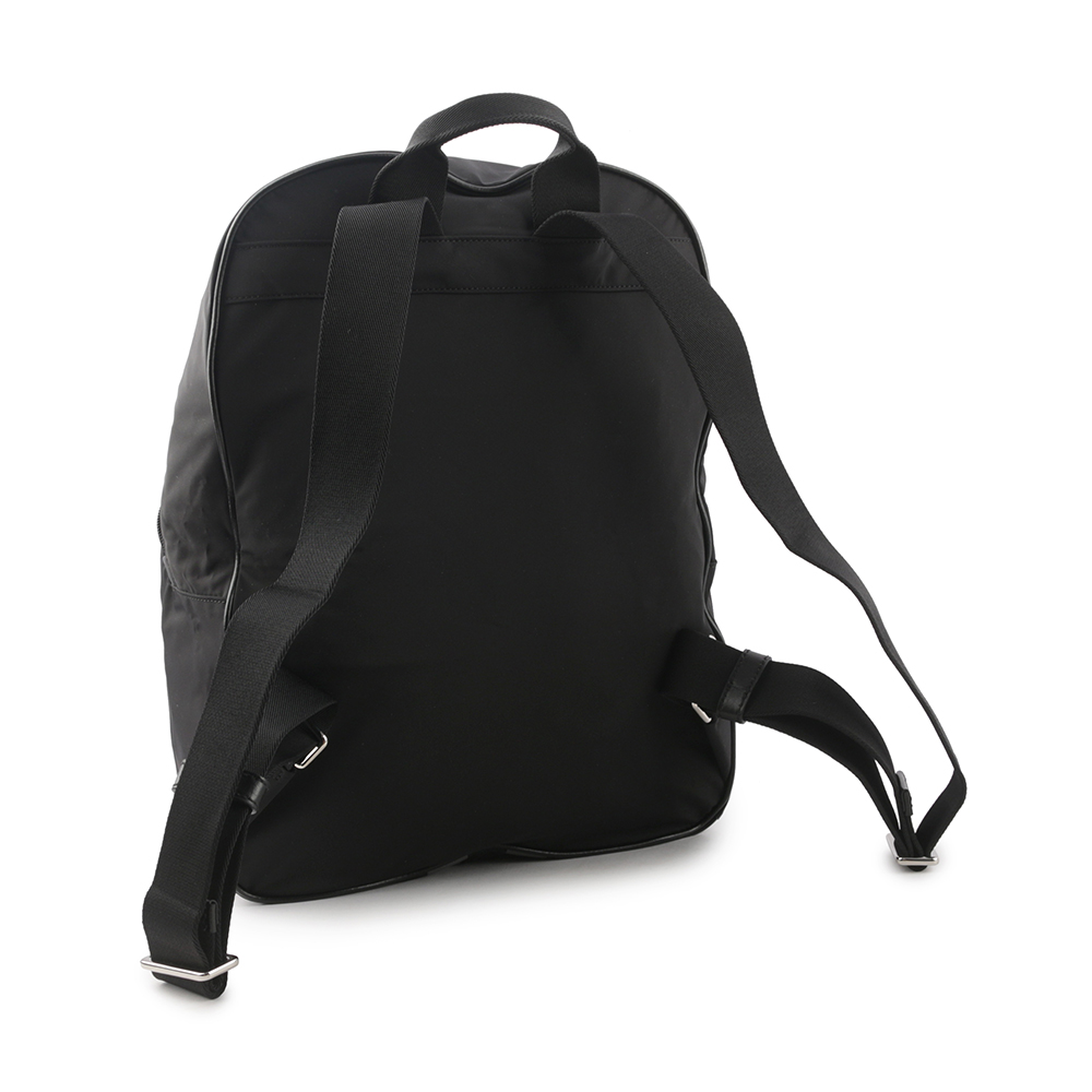 BALLY On The Go Round 條紋尼龍後背包/贈收納袋/黑色, , large