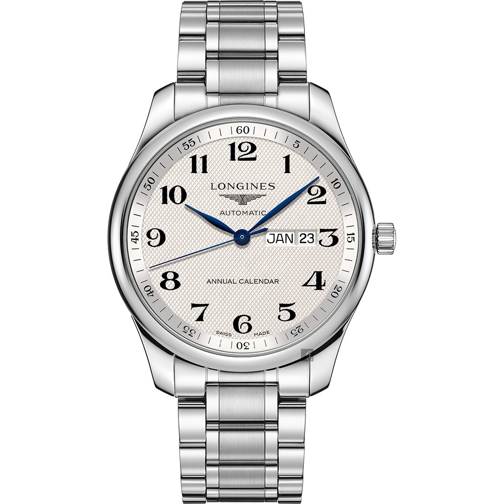 LONGINES 浪琴 Master 巨擘系列機械錶-銀/42mm L29204786, , large
