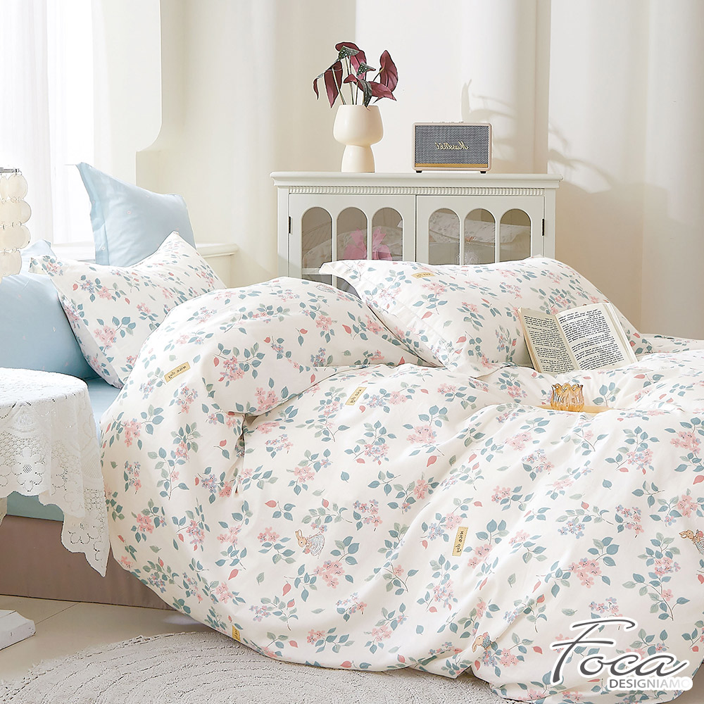 【FOCA買一送一+三防枕x2】100%精梳純棉舖棉兩用被床包組(單/雙/加/特), , large
