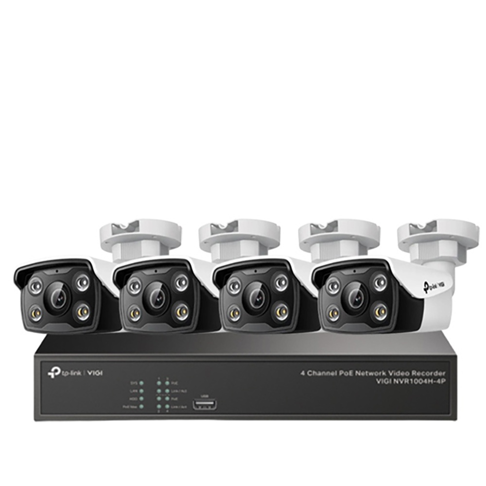 TP-LINK 昌運監視器組合 VIGI NVR1004H-4P 4路主機+VIGI C330 3MP 網路攝影機*4, , large
