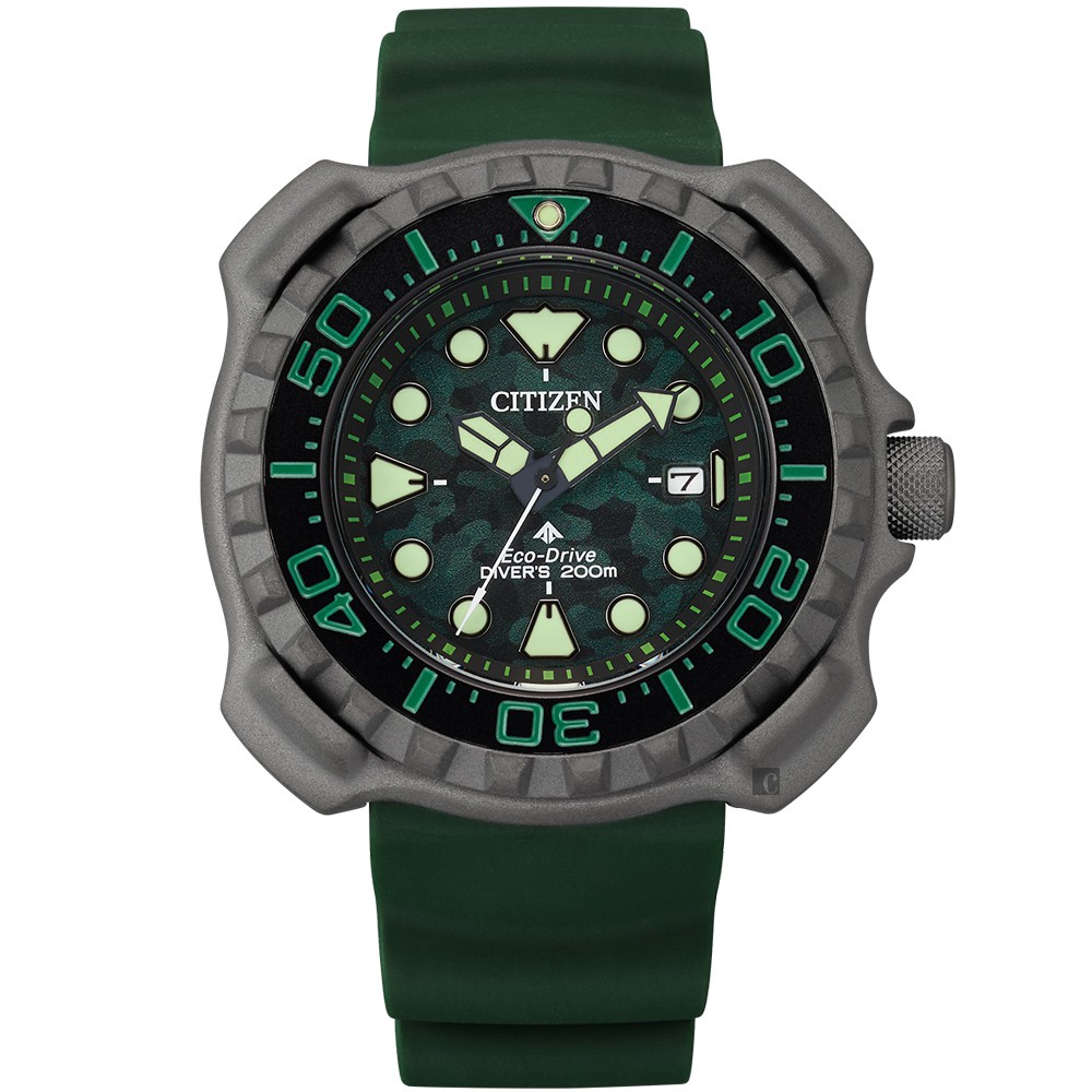 CITIZEN 星辰 PROMASTER 限量鈦 1982年復刻版光動能200米潛水錶 BN0228-06W, , large