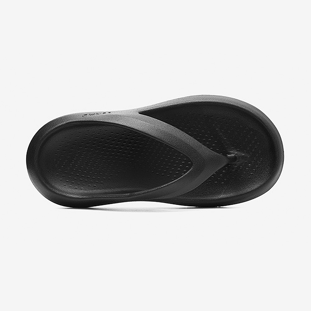 HANG TEN 一體成型環保夾腳拖鞋 男鞋 人字拖 旅遊 休閒 逛街 簡約 素色 柔軟 厚底 Q彈 耐磨 防滑 黑灰綠, , large