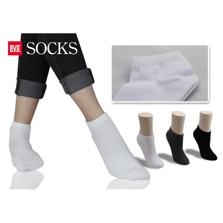 【BVD】1/4中性休閒襪<漂白>B219 女襪 短襪 襪子, , large