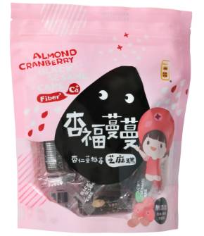 【一口田】杏福蔓蔓芝麻糕（杏仁蔓越莓） 150G, , large