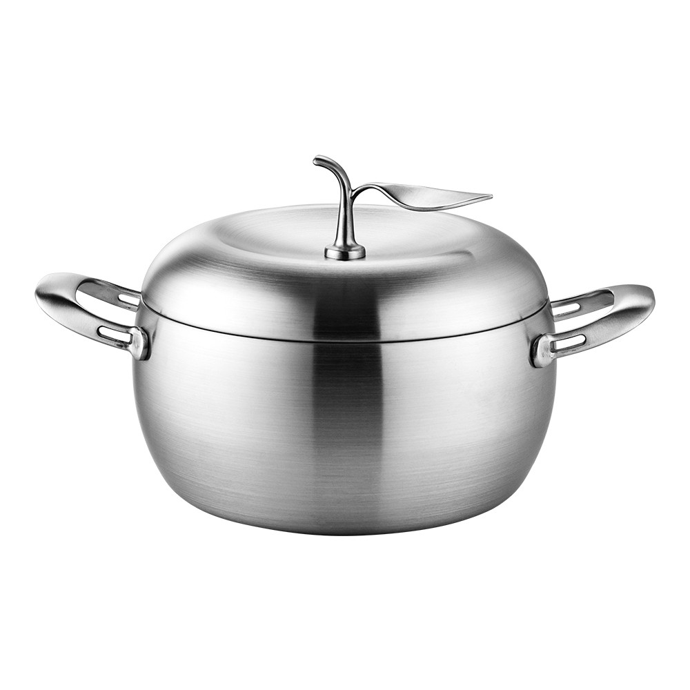 PERFECT 理想牌 極緻316不鏽鋼蘋果型七層複合金湯鍋附蓋蘋果鍋 20cm雙耳-Leidea樂德兒, , large