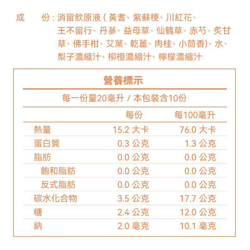 [仙桃牌] 消留飲, , large