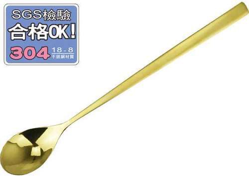 【HIYASU日安工坊】黃金鍍鈦法式牛奶匙, , large