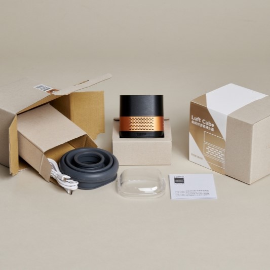 【蒔器LUFTQI】LUFT Cube 隨行個人空氣淨化器-金色兩入組, 金, large