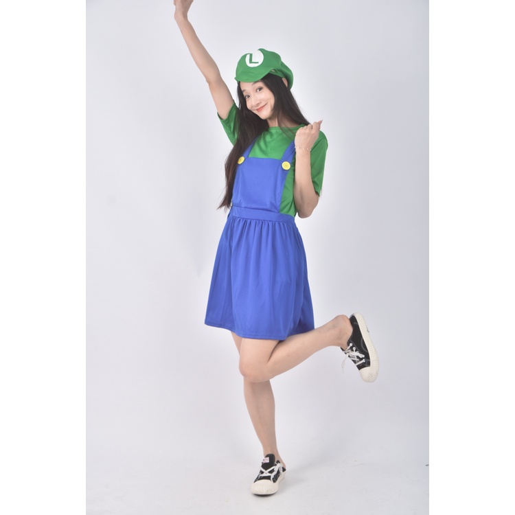 (S) 路易吉假兩件藍色洋裝二手衣, , large