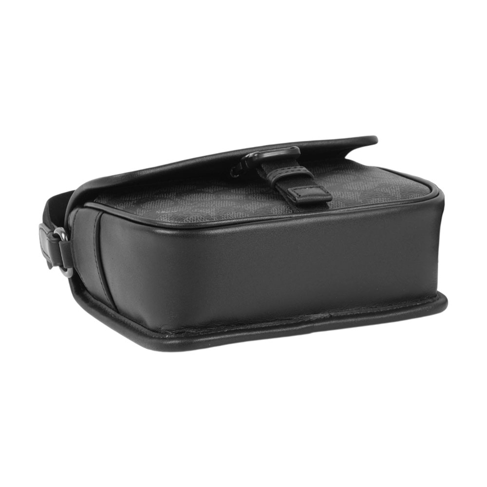 COACH Racer 塗層帆布及小牛皮釦式手提包/斜背包(炭灰色), , large