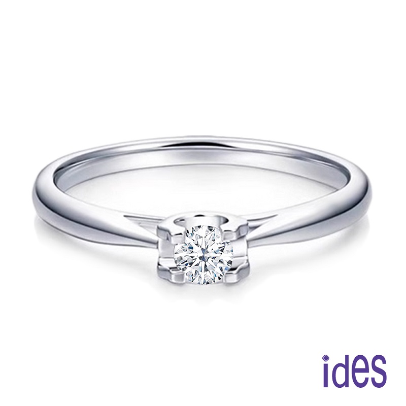 [ides愛蒂思] 設計款30分與12分F/VS1八心八箭EX車工鑽石戒指對戒情侶戒/專情 (戒圍請於訂單備註), , large