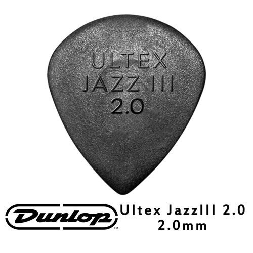 DUNLOP ULTEX JAZZ III PICK JDGP-427R 2.0mm(三片、十片組)【敦煌樂器】, , large