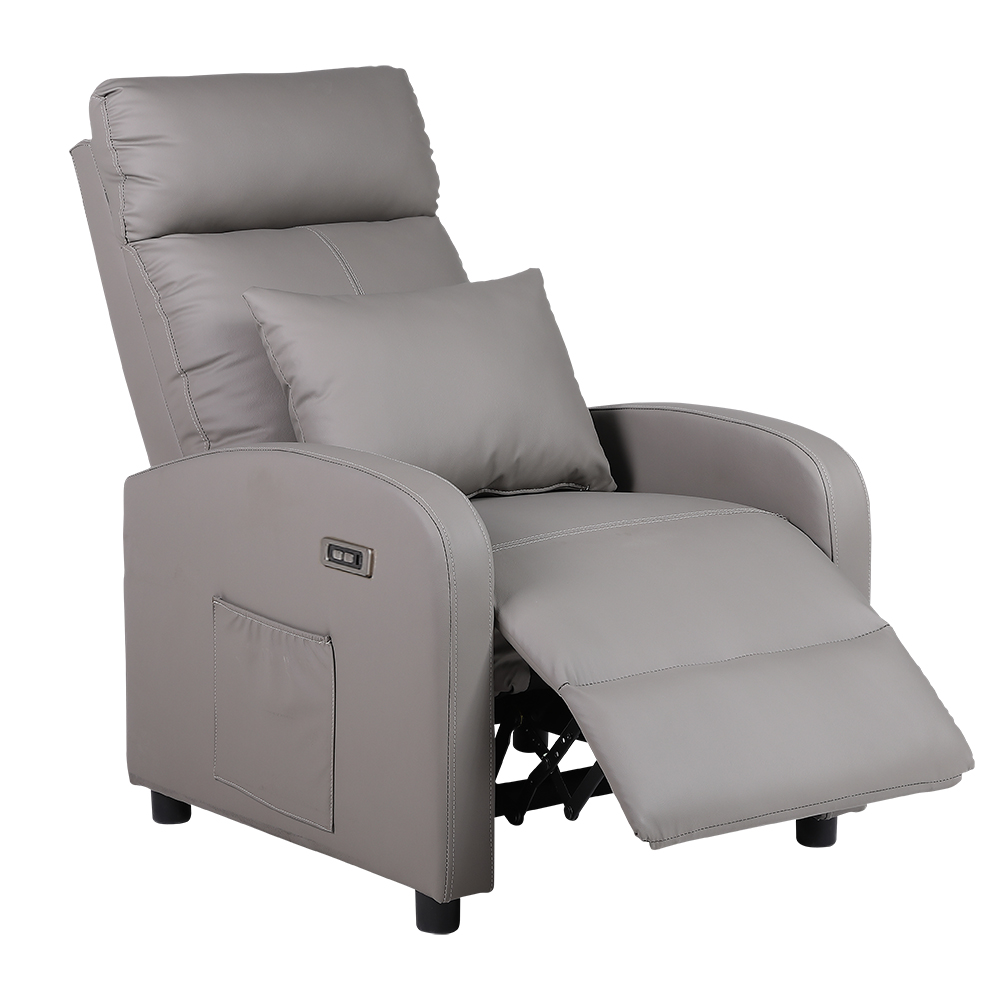 【Hampton 漢汀堡】丹尼爾電動躺椅-卡其灰(含腰枕), , large