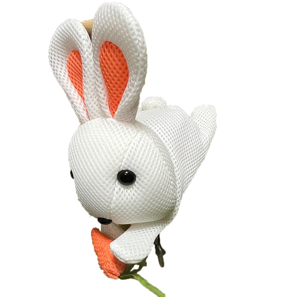 【可愛造型 可機洗 透氣抗菌】小白兔 零錢包 吊飾 鑰匙圈吊飾 禮物 交換禮物 包包吊飾【加贈購物袋顏色隨機】, , large