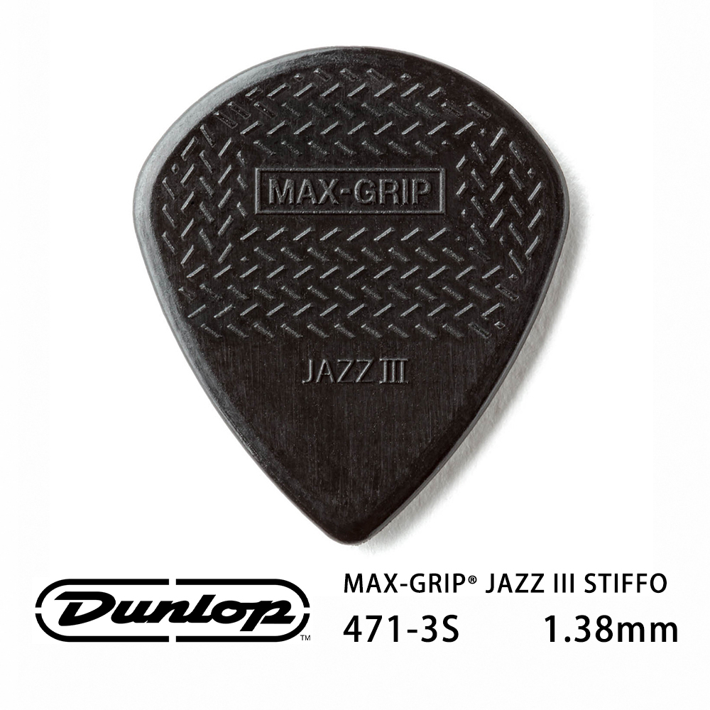 Jim Dunlop Jazz III  471-3S 1.38mm Pick (三片、十片組)【敦煌樂器】, , large