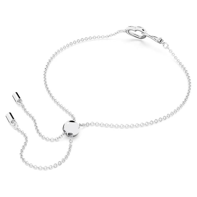 SWAROVSKI 施華洛世奇 Infinity 無限符號與心形水晶 可調節式手鍊(5524421), , large