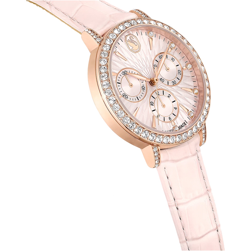 SWAROVSKI 施華洛世奇 Matrix Tennis Chrono水晶三眼計時手錶 女錶-36mm 5698300, , large