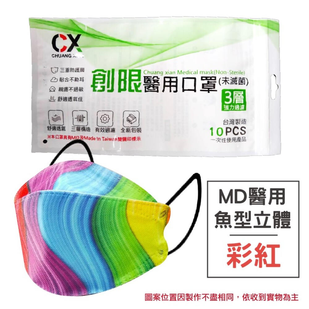 【創藝】創限魚型醫療口罩, , large