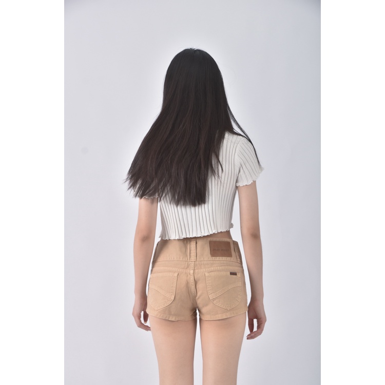 (XL) jojo jeans質感丹寧牛仔棉質純棉杏色短褲二手衣, , large