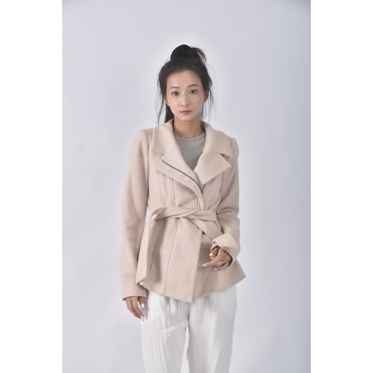 (S) 【安于晴Charlene私服】reiss質感羊毛杏色外套二手衣, , large