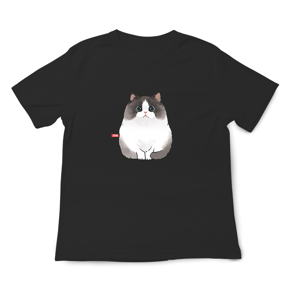 JZ TEE 布偶貓 印花短袖T恤, , large